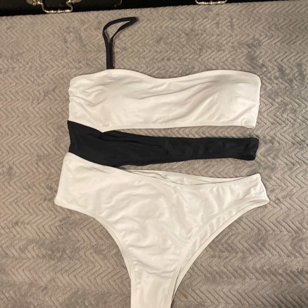 Shein XL black and white one piece
